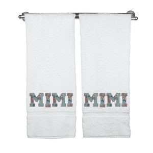BC BARE COTTON Monogrammed Bath Towels, Personalized Gift, Set of 2 - Embroidered Writing with - 1 of 1
