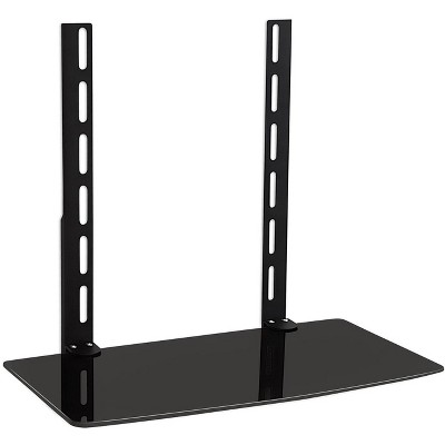 Mount-It TV Wall Mount Shelf Bracket Under TV for Cable Box, DVD Player, Stereo AV Components Shelf, Black