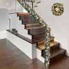 Pre-Lit Xmas Garland (6 Ft) - 20 Lights, Ball Ornaments & Golden Leaves | Multi-Scene Decor for Mantle, Table Centerpiece, Indoor & Outdoor Home Use - 2 of 4