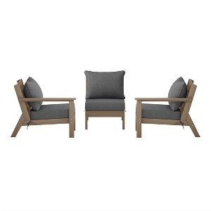 WestinTrends Avalon Outdoor Patio HDPE Loveseat Sofa with Patio Cushions - 1 of 4