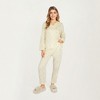 Anna-Kaci Lounge Women's 2-Piece Set Button Front Pajama Top with Ruffled Collar and Relaxed Fit Pants - 3 of 4