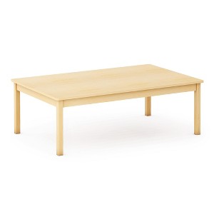 Guidecraft EdQ Toddler Table - Natural: Rectangle Wooden Activity Table for Kids, 30"x48" | Toddler Desk for Playroom, Preschool & Daycare - 1 of 4