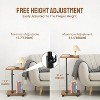C-Shaped End Table Adjustable Height, 360°Swivel Tray Side Tables for with Wheels for Eating On Couch, Bedroom or Livingroom, Small Spaces - 3 of 4