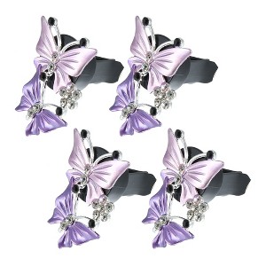 Unique Bargains Car Butterfly Shape Clips for Air Conditioner Outlet Vent Decorations Clip 1.97"x1.38" 4  Pcs - 1 of 4