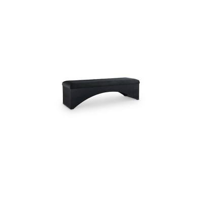 Meridian Furniture,Lawson Velour Fur Fabric Bench