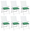 vidaXL Chair Cushions 6 pcs - Green 15.7"x15.7"x2.8" | Oxford Fabric | Water-Resistant Outdoor/Indoor Chair Pads with Non-Slip Ties - 4 of 4