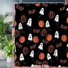Paaaawaters 1PCS Halloween Cartoon Pumpkin Flower Print Shower Curtains Set, Waterproof Shower Curtain With Hooks - 2 of 4