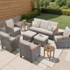 Buenhomino Outdoor PE Wicker Furniture Set – Modular Chairs, Sofas, Ottomans & Tables with All-Weather Cushions for Patio, Garden, Deck & Porch - 3 of 4