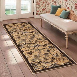 Modern Washable Area Rug for Living Room, Animal Print Floor Rug with Non Slip Backing, Low Pile Stain Resistant Carpet - 1 of 4