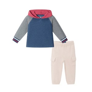 Andy & Evan  Infant  Jersey Hooded Tee & Jogger Set - 1 of 4