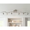 Pro Track Heavy Duty Axel 6-Head LED Ceiling Track Light Fixture Kit Swing Arm GU10 Silver Brushed Nickel Finish Metal Modern Kitchen 72" Wide - 2 of 4
