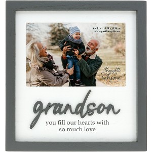 Pavilion Gift Company - Grandson - 7.75" x 8.25" Frame (Holds a 6" x 4" Photo) - Single Image Frames - 1 of 4
