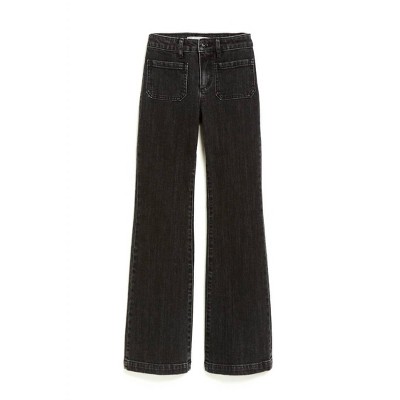 Women's Faded Hi Rise Wide Leg Jeans - tractr
