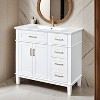 36" Modern Bathroom Vanity with Ceramic Sink, Soft Close Doors, 4 Drawers for Storage - 2 of 4