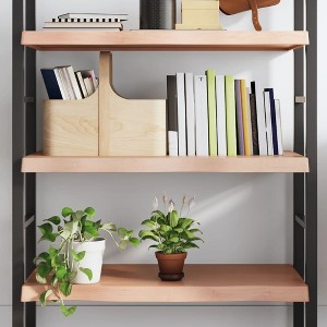 vidaXL Wall Shelf Light Brown 31.5 in.x19.7 in.x(0.8 in.-2.4 in.) Treated Solid Wood Oak - 1 of 4
