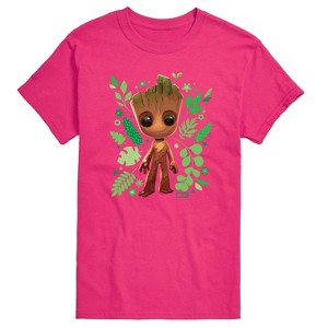 Men's - Marvel - Guardians of the Galaxy Baby Groot Leaf Short Sleeve Graphic T-Shirt - 1 of 3