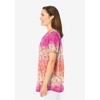 Woman Within Women's Plus Size Short-Sleeve V-Neck Shirred Tee - 4 of 4