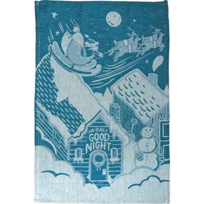 Decorative Towel 28.0" And To All A Good Night Jacquard 100% Cotton  Santa  -  Kitchen Towel