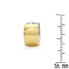 Steeltime Ladies two tone stainless steel and 18k gold plated huggie earrings - 3 of 4