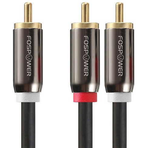 Fospower Rca Y Splitter Cable, 1 Rca Male To 2 Rca Male Stereo