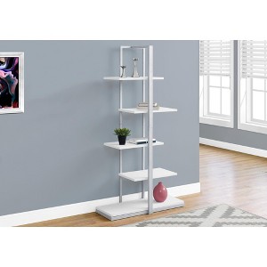 TOAOTBNBO 5 Tier Open Zig-zag Bookcases, L Shaped Metal Bookshelf Home Office Display Book Shelf Storage Organizer - 1 of 4