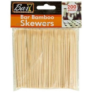 Handy Housewares 4" Bamboo Skewers for Appetizers - 200 Pack, Natural Wood Picks for Cocktail Garnishes and Snacks - 1 of 1