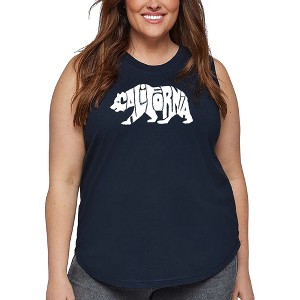 LA Pop Art Women's Word Art Tank Top - California Bear - 1 of 4