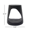 Lyngins Round Outdoor End Tables, Wood-Effect MGO Outdoor Side Table, Hollow Base Patio End Table for Outside or Indoor Use - 3 of 4
