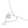 Haus of Brilliance Silver 1/10 cttw Diamond Heart Pendant Necklace - 3 of 4