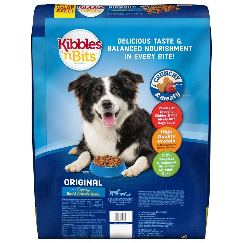 Kibbles 'n Bits Original Savory Beef & Chicken Flavors Adult Complete & Balanced Dry Dog Food, 4 of 13