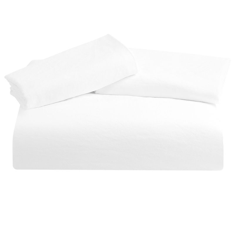 PiccoCasa  Washed Brushed Microfiber Soft Duvet Cover Set 3 Pieces including 2 Pillow Cases, 4 of 6