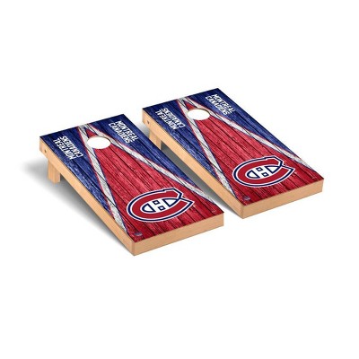 NHL Montreal Canadiens Premium Cornhole Board Weathered Triangle Version