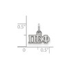 Black Bow Jewelry Sterling Silver Pi Beta Phi Greek Life Extra Small Pendant - 2 of 3