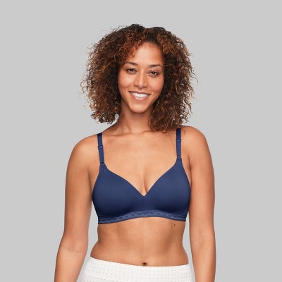 Simply Perfect by Warner's Women's Supersoft Wirefree Bra RM1691T - 34B Navy