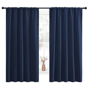NICETOWN Blackout Curtains Rod Pocket Thermal Insulated Privacy Drapes (2 Panels) - 1 of 4