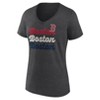 MLB Boston Red Sox Women's Gray Short Sleeve V-Neck T-Shirt - 2 of 3