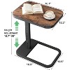 TV tray table, adjustable height and 90 ¡ã flip panel design, sofa armrest end table - 3 of 4