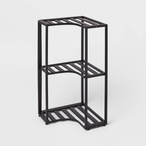 Gray 3-Tier Small Metal Shelf