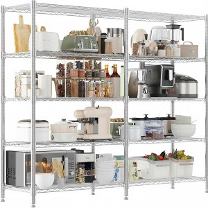 HOMDOX 5-Tier Heavy Duty Metal Storage Rack 72"×18"×72" Adjustable Wire Shelves 2000LBS Free Standing Storage Units Black - 1 of 4