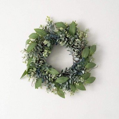 Sullivans Artificial 13" Eucalyptus & Sage Mini Wreath