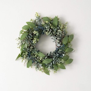 Sullivans Artificial 13" Eucalyptus & Sage Mini Wreath - 1 of 4