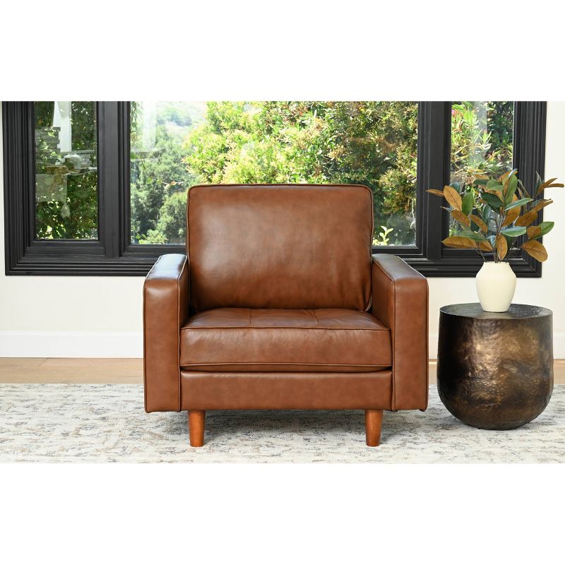 Hobbes Mid-Century Leather Armchair - Abbyson Living, 4 of 13