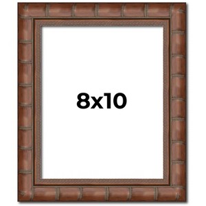 PosterPalooza | 8x10 Modern Bamboo Picture Frame, UV Acrylic, 5 Finishes - 1 of 4