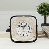 VIP Metal 8 in. White Swivel Table Clock - 3 of 4