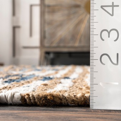 Handmade Braided Cotton and Jute Runner Rug