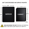TEHOME Garnes Rectangular Recessed or Surface Mount Metal Medicine Cabinet with Mirror - 4 of 4