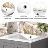 KTMBDW Bathroom Vanity, Bathroom Vanity with Sink, Farmhouse Wood Fixture Stand Pedestal Bathroom Cabinet with Drawer, Easy Assembly - 4 of 4
