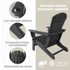 Kozyard Folding Adirondack Chair – Weather-Resistant HDPE Plastic Resin Patio Chair with Painted Finish, Perfect for Deck,or Backyard - 3 of 4