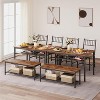 Garvee Stylish Dining Table Set for 4 - Kitchen Table with Comfortable Bench & 2 Chairs, Space-Saving Design with Wine Rack - 3 of 4