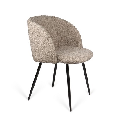 Nicbex Faux Fur Dining Chairs Set Of 2,modern Kitchen Chairs With ...